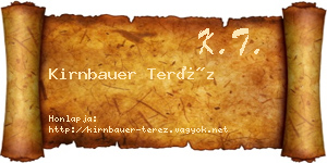 Kirnbauer Teréz névjegykártya
