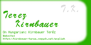 terez kirnbauer business card